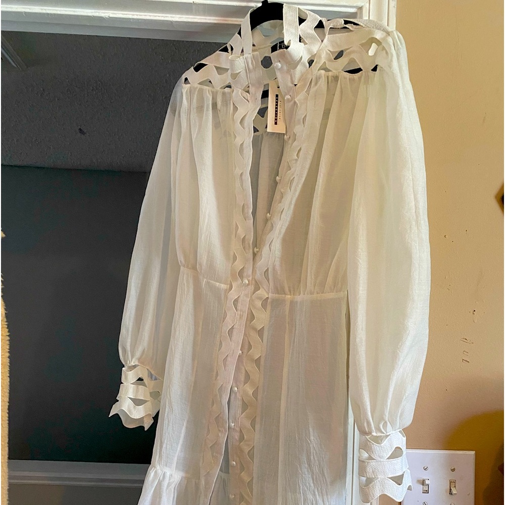 White sheer dress